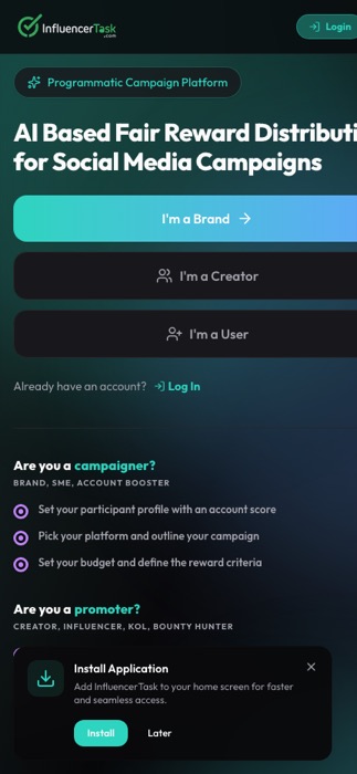 InfluencerTask — 1