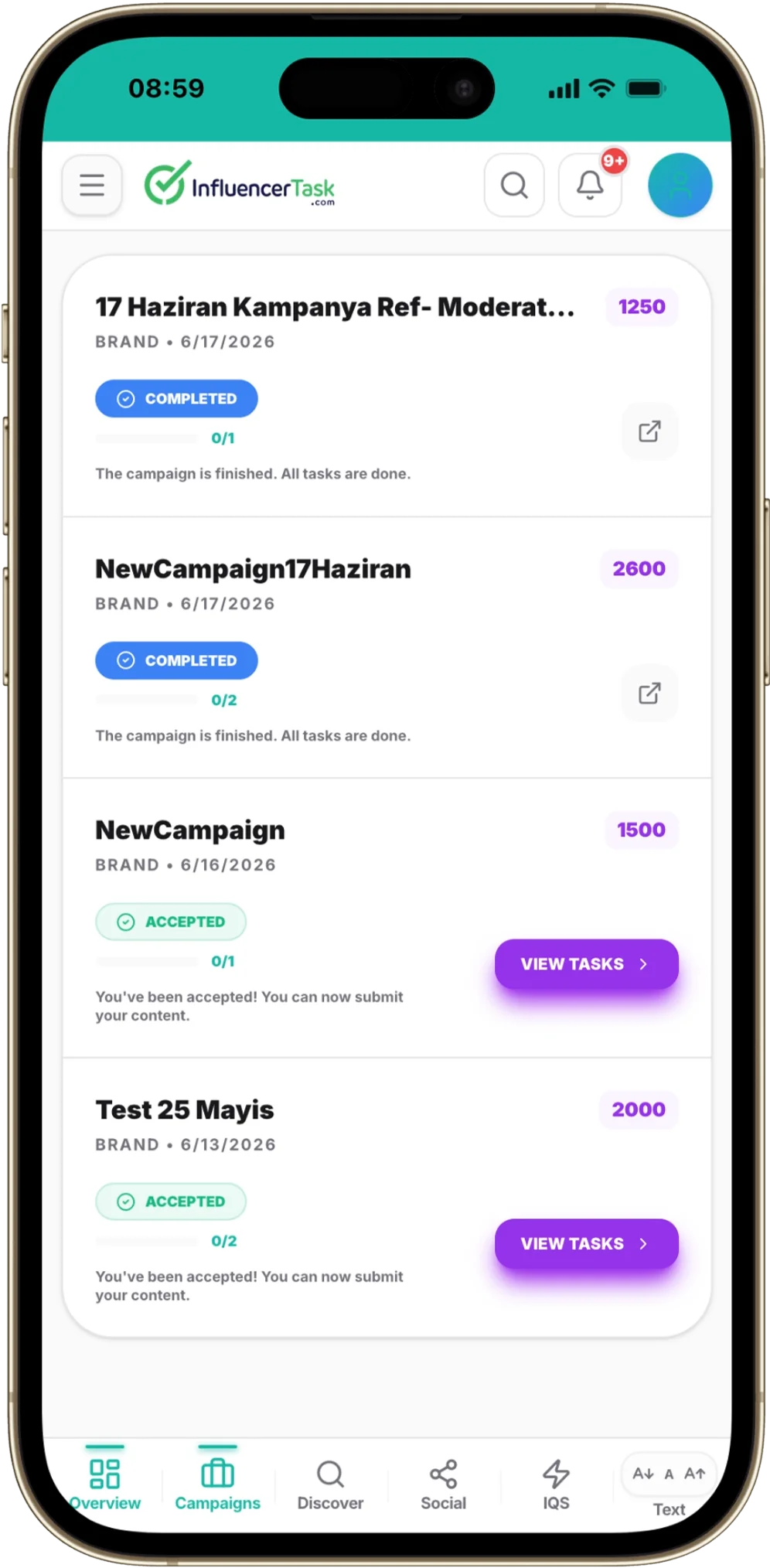 Mobile Task Center & Milestone Submissions
