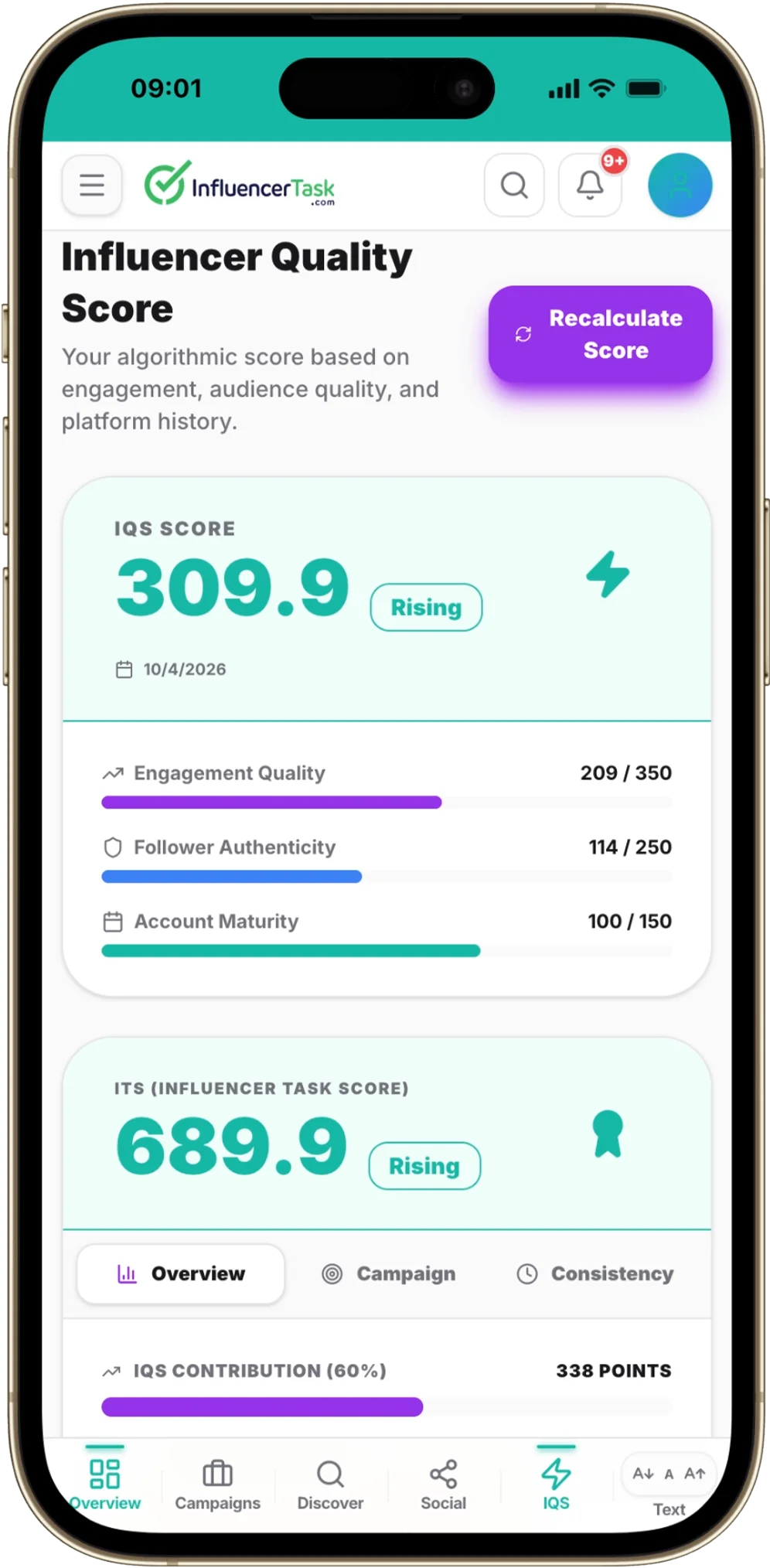 IQS Algorithmic Quality Breakdown